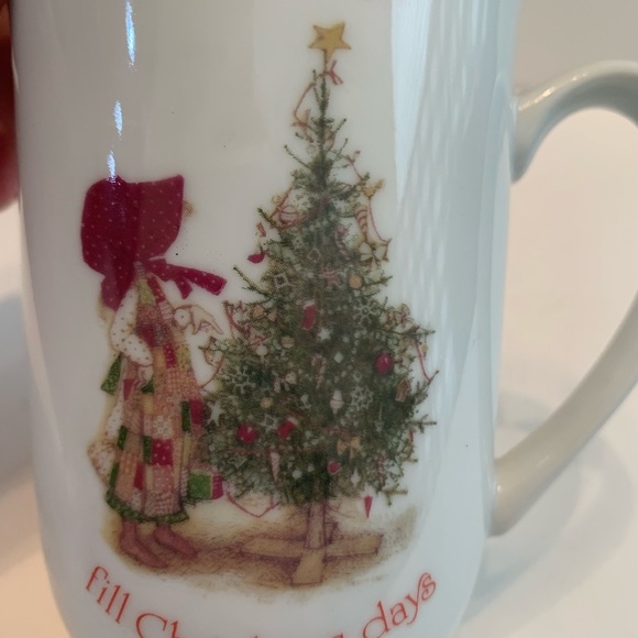 Vintage Holly Hobbie Christmas Mug 1978 Merry Ways Fill Christmas Days Japan - Picture 2 of 8